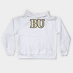 BU Gray White Kids Hoodie